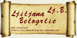 Ljiljana Belogrlić vizit kartica